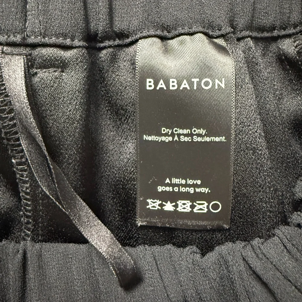 Aritzia Babaton Dexter Black High-Waist Tapered Jogger Pants Size S EUC